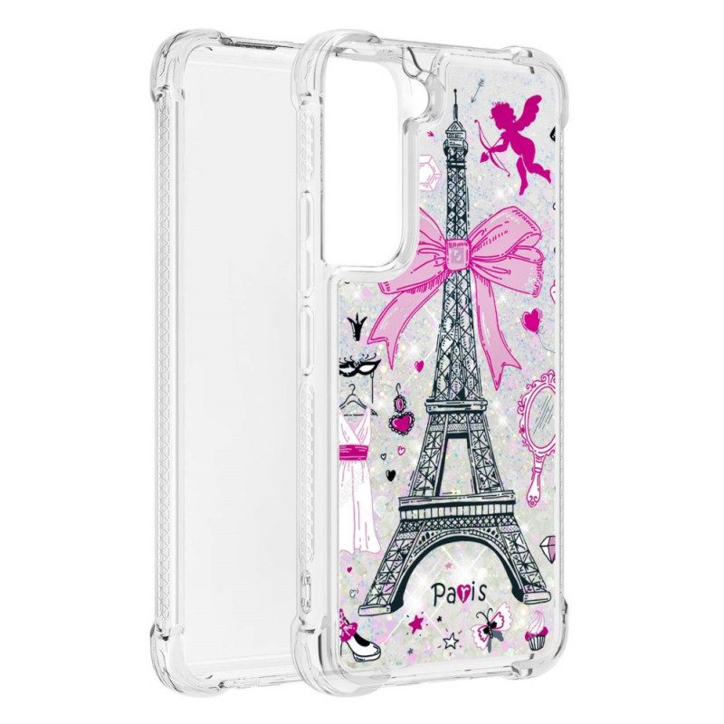 Cover Samsung Galaxy S22 5G Le Paillettes Della Torre Eiffel