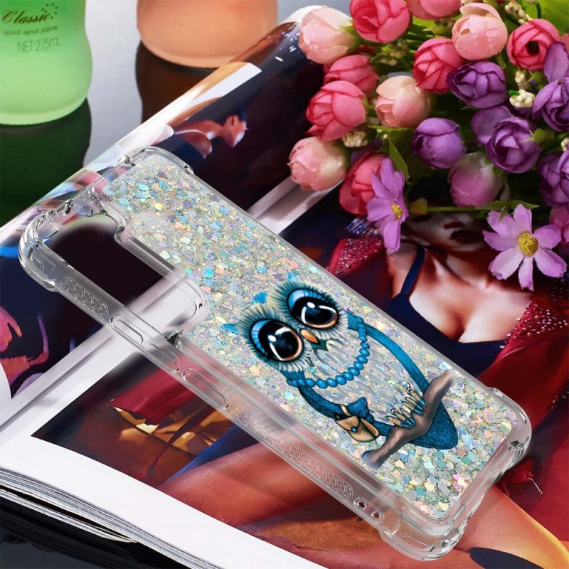 Cover Samsung Galaxy S22 5G Miss Owl Paillettes