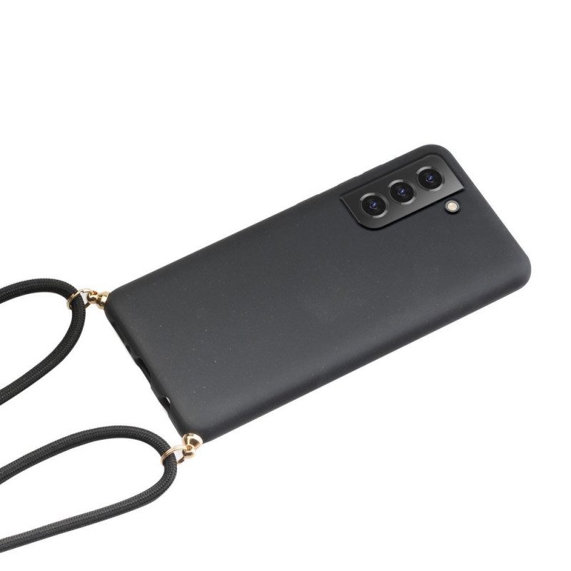 Cover Samsung Galaxy S22 5G Paglia Di Grano Con Cordoncino