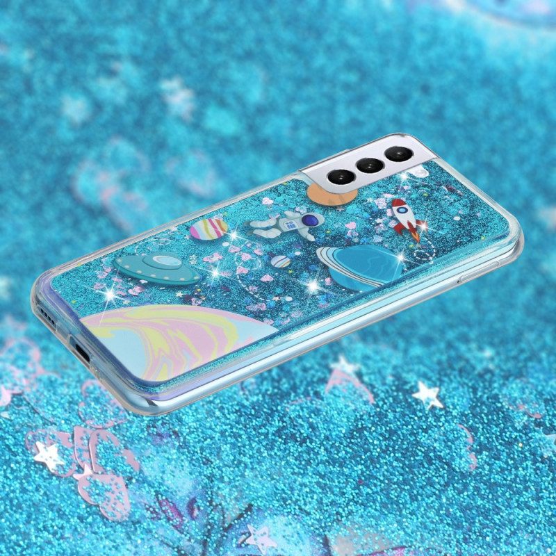 Cover Samsung Galaxy S22 5G Paillettes Spaziali