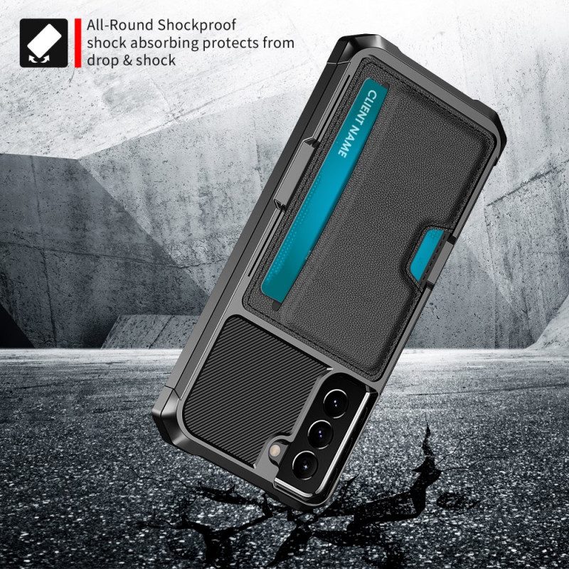 Cover Samsung Galaxy S22 5G Portacarte In Ecopelle