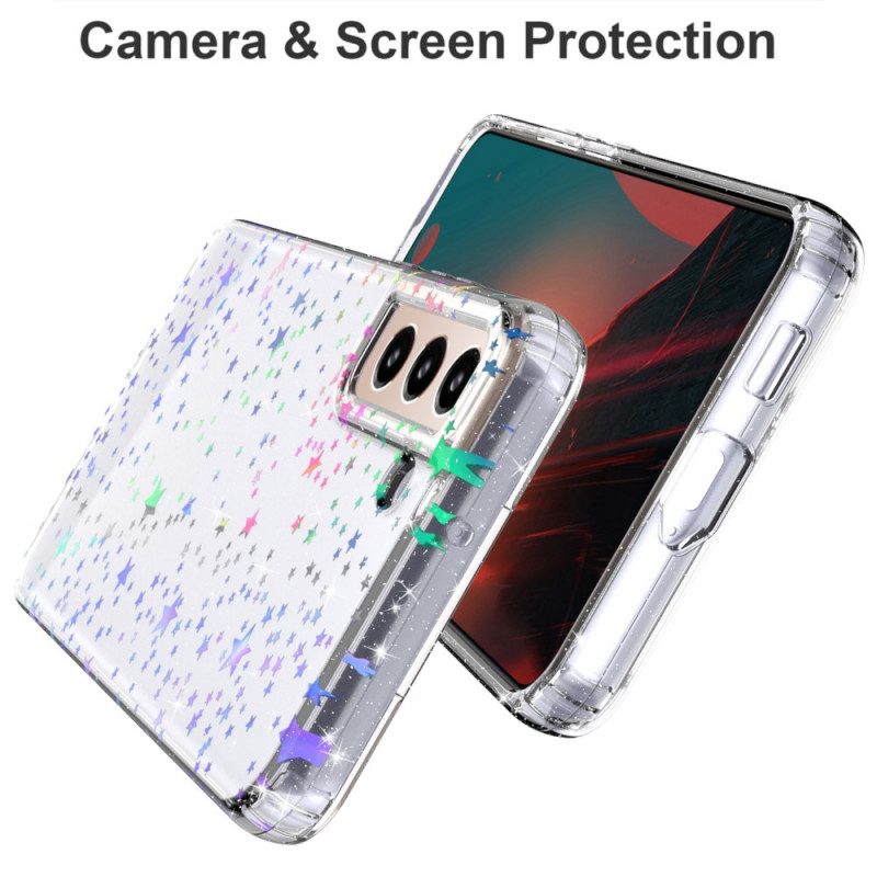 Cover Samsung Galaxy S22 5G Stelle Flessibili In Silicone
