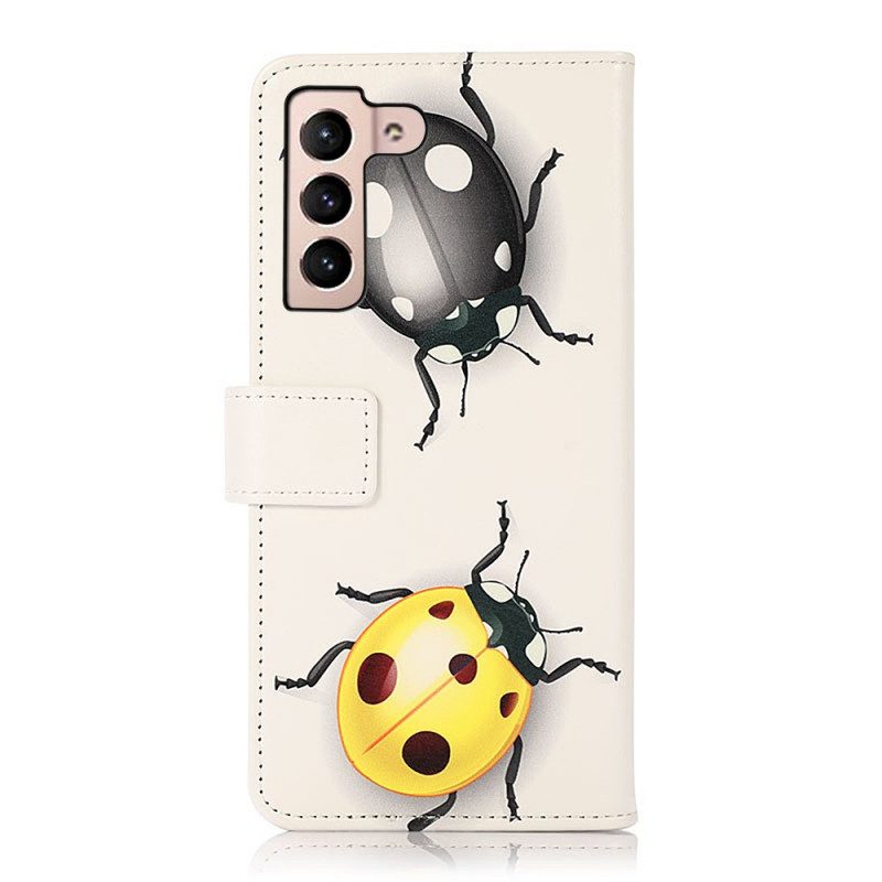 Custodia in pelle Samsung Galaxy S22 5G Coccinella