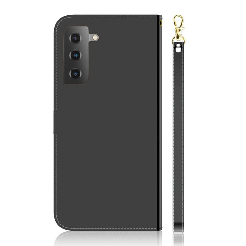 Custodia in pelle Samsung Galaxy S22 5G Copri Specchietto In Ecopelle