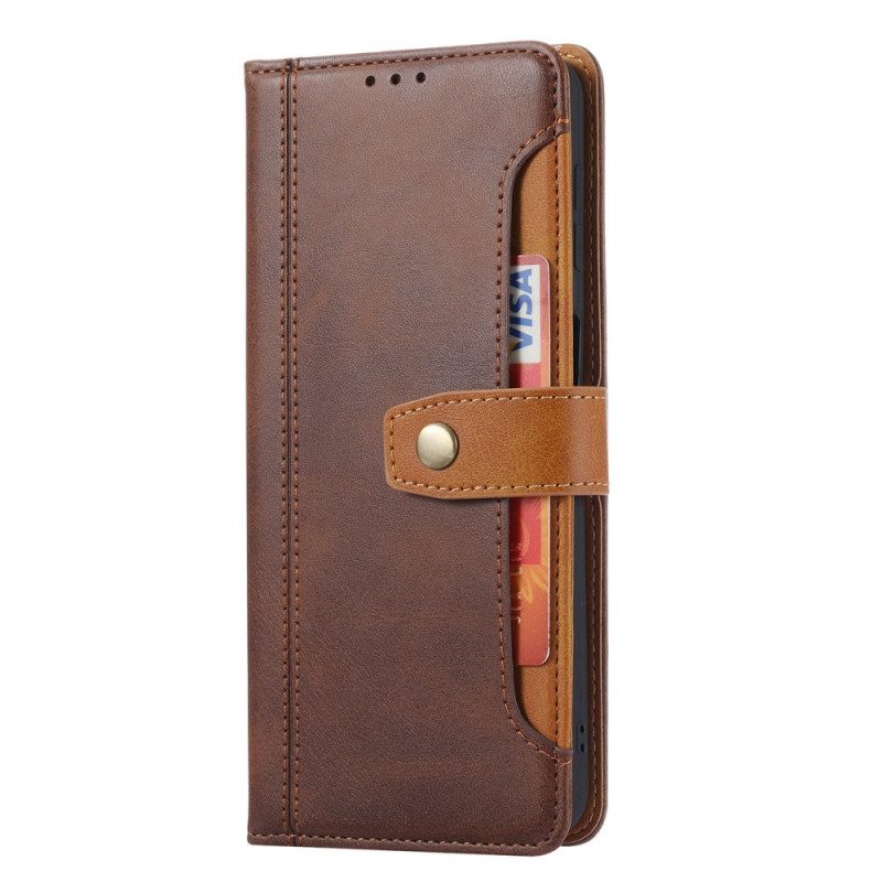 Custodia in pelle Samsung Galaxy S22 5G Ecopelle Con Cinturino