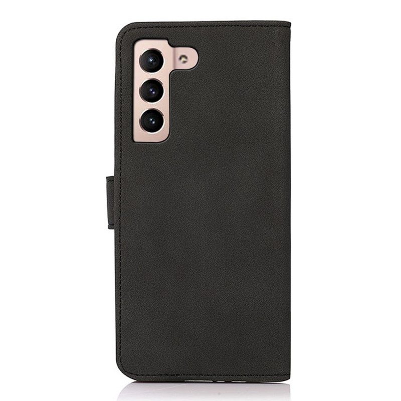 Custodia in pelle Samsung Galaxy S22 5G Khazneh Texture Effetto Pelle