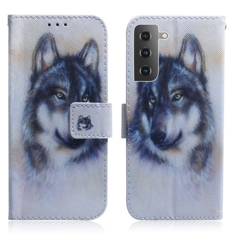 Custodia in pelle Samsung Galaxy S22 5G Sguardo Canino