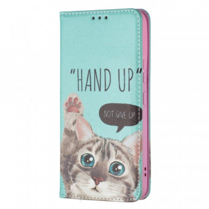 Folio Cover Samsung Galaxy S22 5G Custodia in pelle Mano In Alto