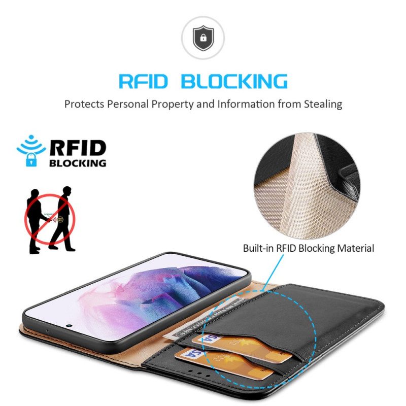 Folio Cover Samsung Galaxy S22 5G Custodia in pelle Rfid Dux Ducis