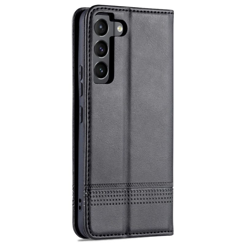 Folio Cover Samsung Galaxy S22 5G Custodia in pelle Stile In Pelle Azns