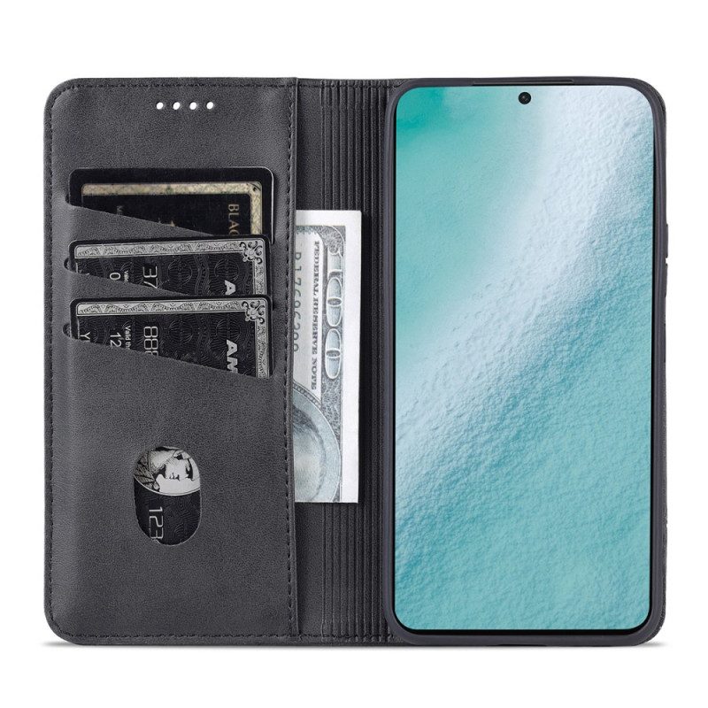 Folio Cover Samsung Galaxy S22 5G Custodia in pelle Stile In Pelle Azns
