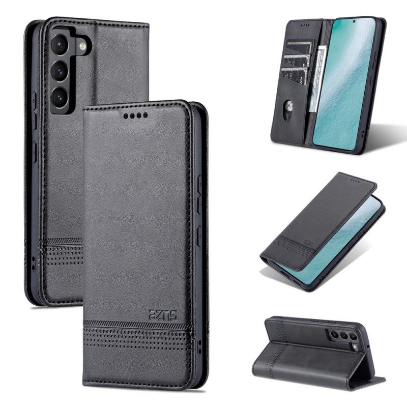 Folio Cover Samsung Galaxy S22 5G Custodia in pelle Stile In Pelle Azns