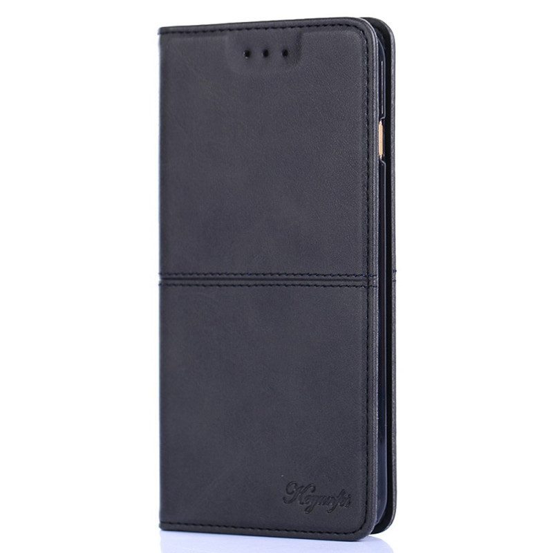 Folio Cover Samsung Galaxy S22 5G Custodia in pelle Stile Couture In Pelle