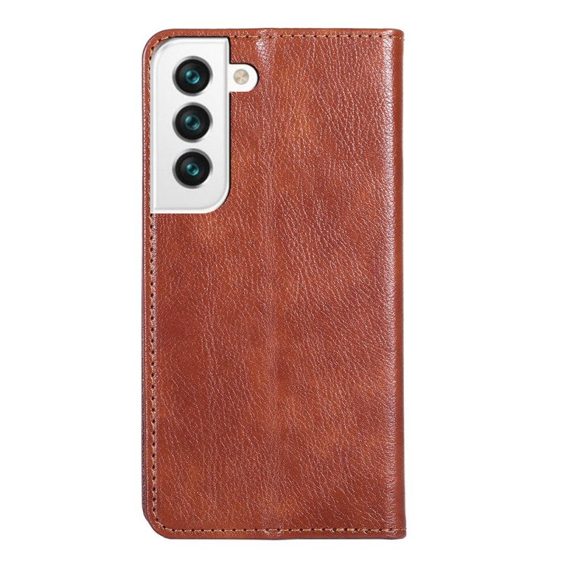 Folio Cover Samsung Galaxy S22 5G Custodia in pelle Tinta Unita