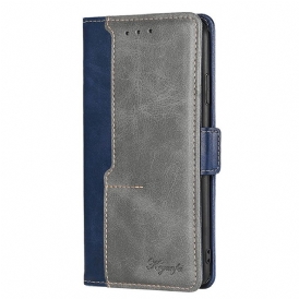 Folio Cover Samsung Galaxy S22 5G Ecopelle Bicolore