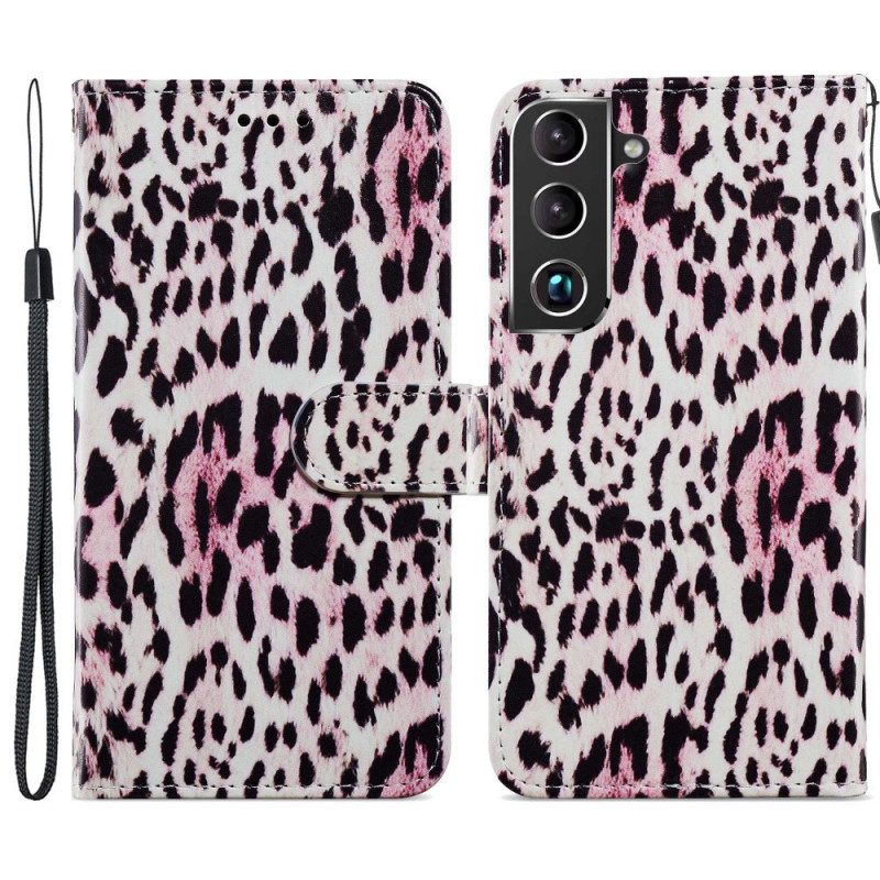 Folio Cover Samsung Galaxy S22 5G Leopardato
