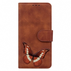 Custodia in pelle Oppo Reno 8 Lite Farfalla