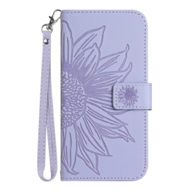 Custodia in pelle Oppo Reno 8 Lite Girasole Strappy