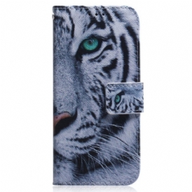 Folio Cover Oppo Reno 8 Lite Tigre Bianca