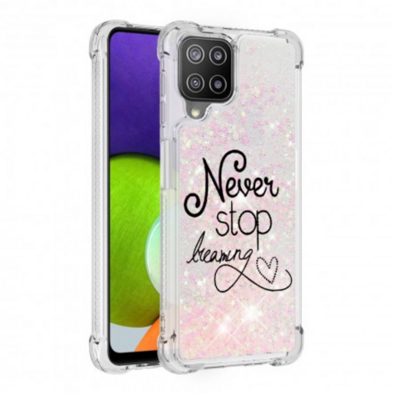Cover Samsung Galaxy A22 Non Smettere Mai Di Sognare Glitter