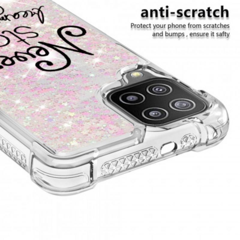 Cover Samsung Galaxy A22 Non Smettere Mai Di Sognare Glitter