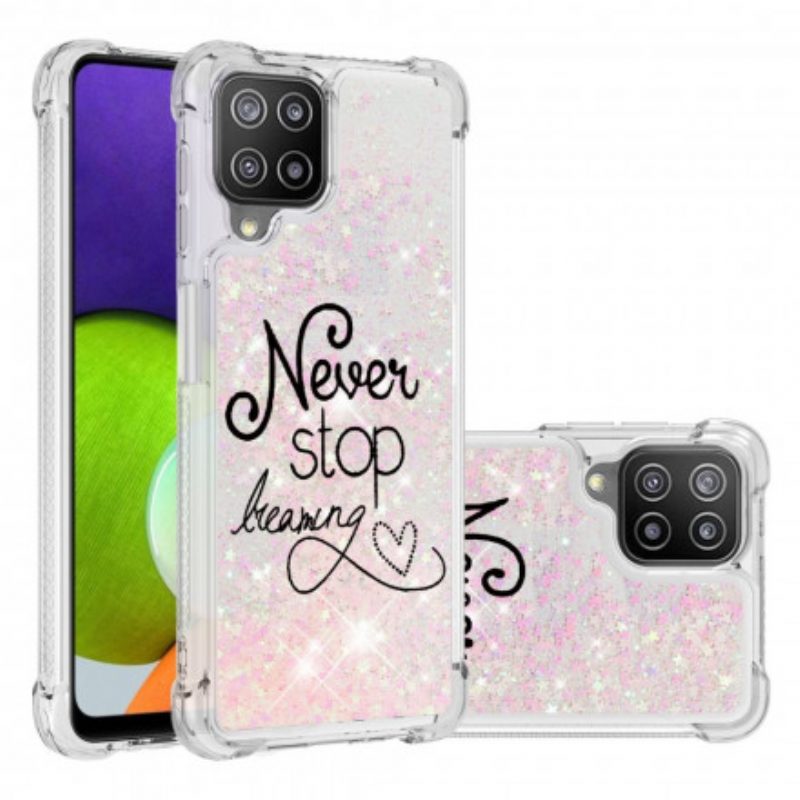 Cover Samsung Galaxy A22 Non Smettere Mai Di Sognare Glitter