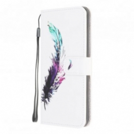 Custodia A Portafoglio Samsung Galaxy A22 Piuma Con Cordino