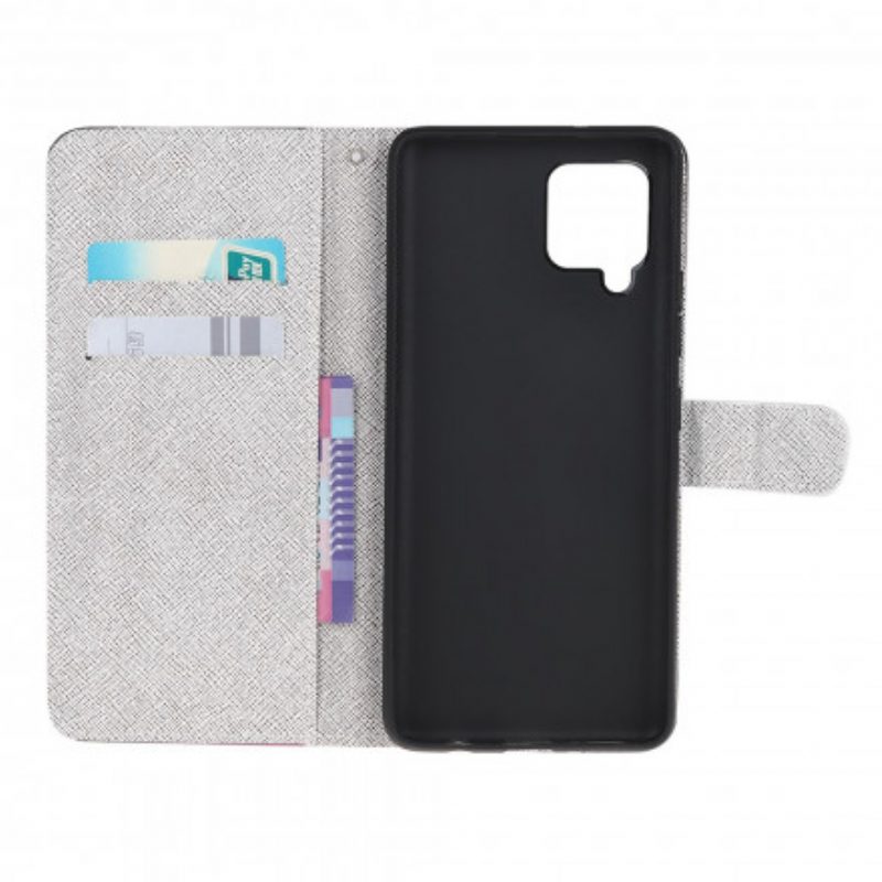 Custodia A Portafoglio Samsung Galaxy A22 Piuma Con Cordino