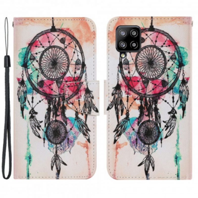 Custodia in pelle Samsung Galaxy A22 Acquerello Dell'acchiappasogni