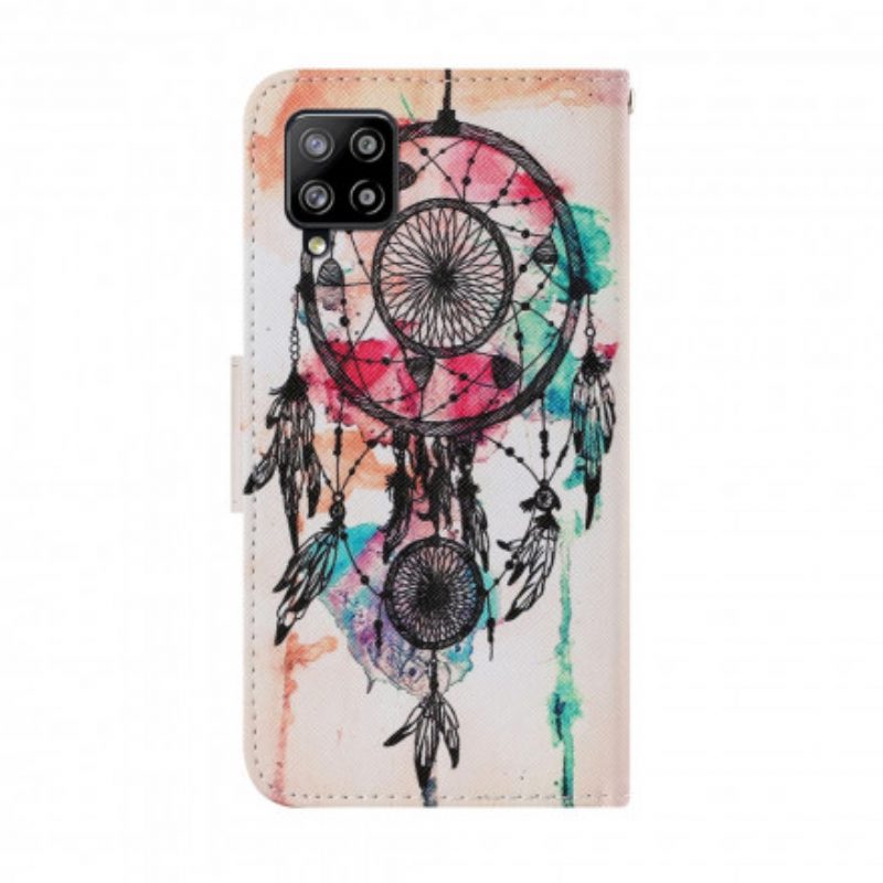 Custodia in pelle Samsung Galaxy A22 Acquerello Dell'acchiappasogni
