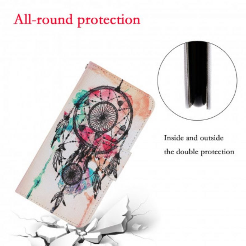 Custodia in pelle Samsung Galaxy A22 Acquerello Dell'acchiappasogni