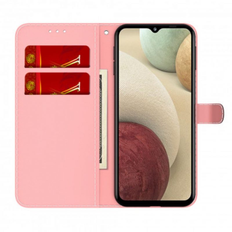 Custodia in pelle Samsung Galaxy A22 Astrazione