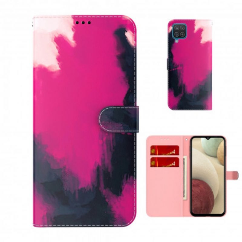 Custodia in pelle Samsung Galaxy A22 Astrazione