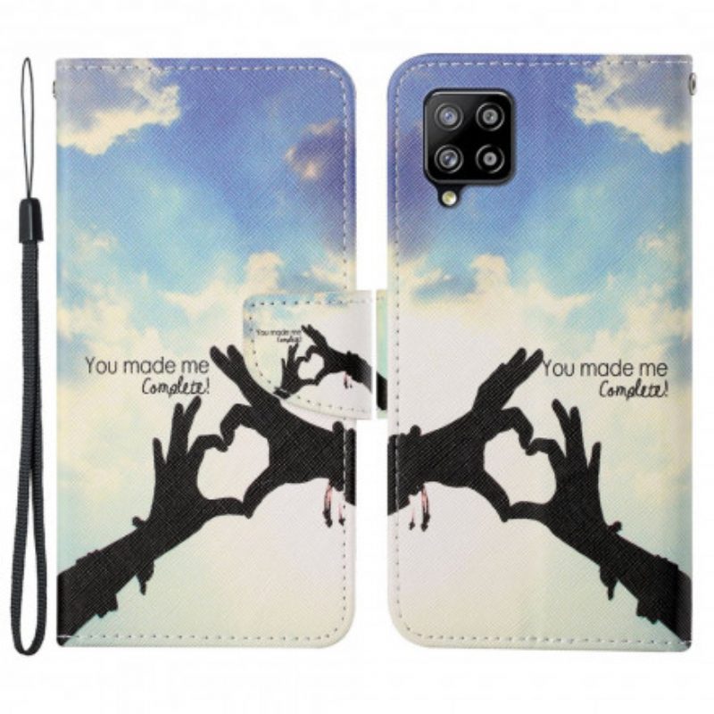 Custodia in pelle Samsung Galaxy A22 Completo Di Cordino