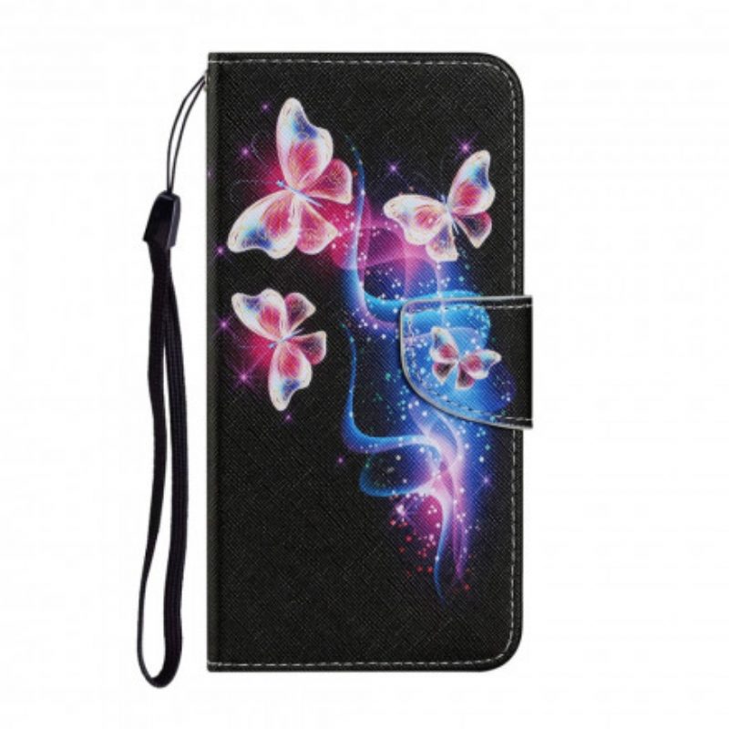 Custodia in pelle Samsung Galaxy A22 Farfalla E Loto