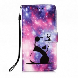 Custodia in pelle Samsung Galaxy A22 Galassia Panda