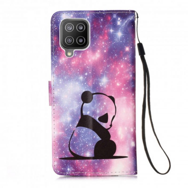 Custodia in pelle Samsung Galaxy A22 Galassia Panda