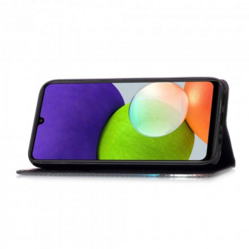 Custodia in pelle Samsung Galaxy A22 Gattino