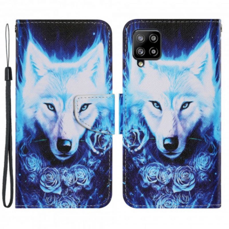 Custodia in pelle Samsung Galaxy A22 Lupo Bianco