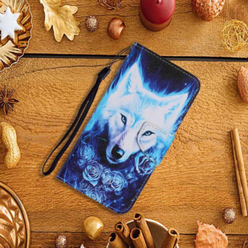 Custodia in pelle Samsung Galaxy A22 Lupo Bianco