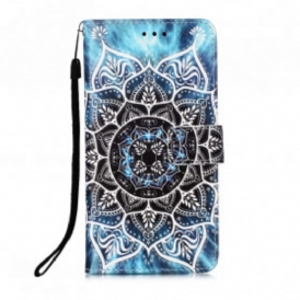 Custodia in pelle Samsung Galaxy A22 Mandala Nel Cielo