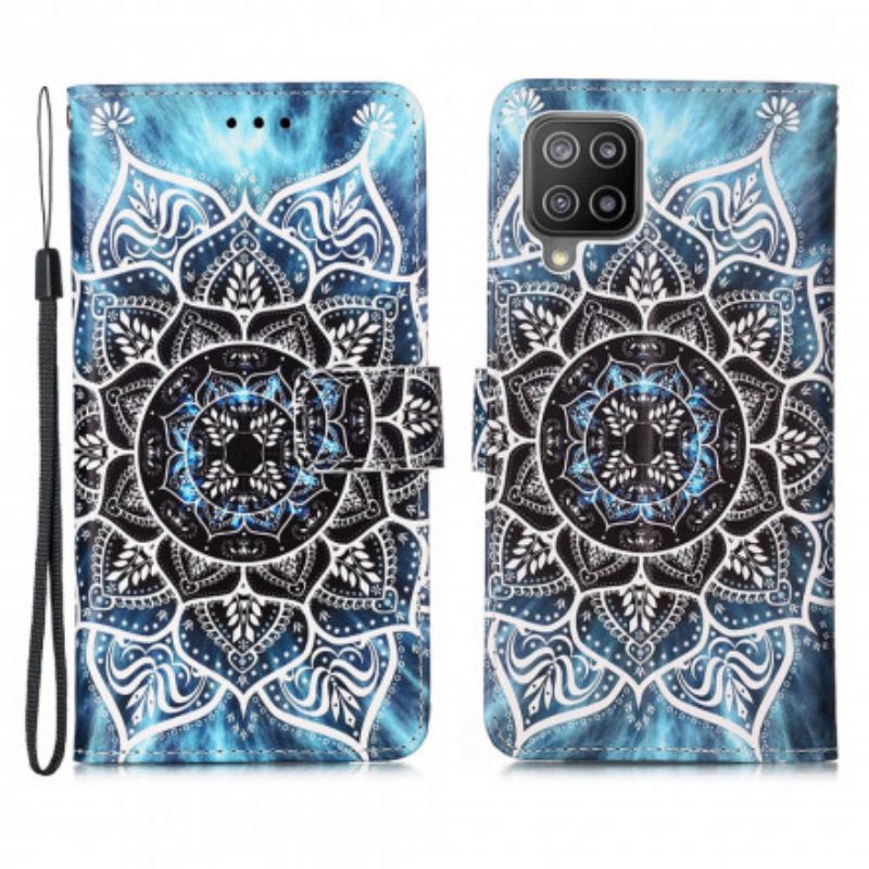Custodia in pelle Samsung Galaxy A22 Mandala Nel Cielo
