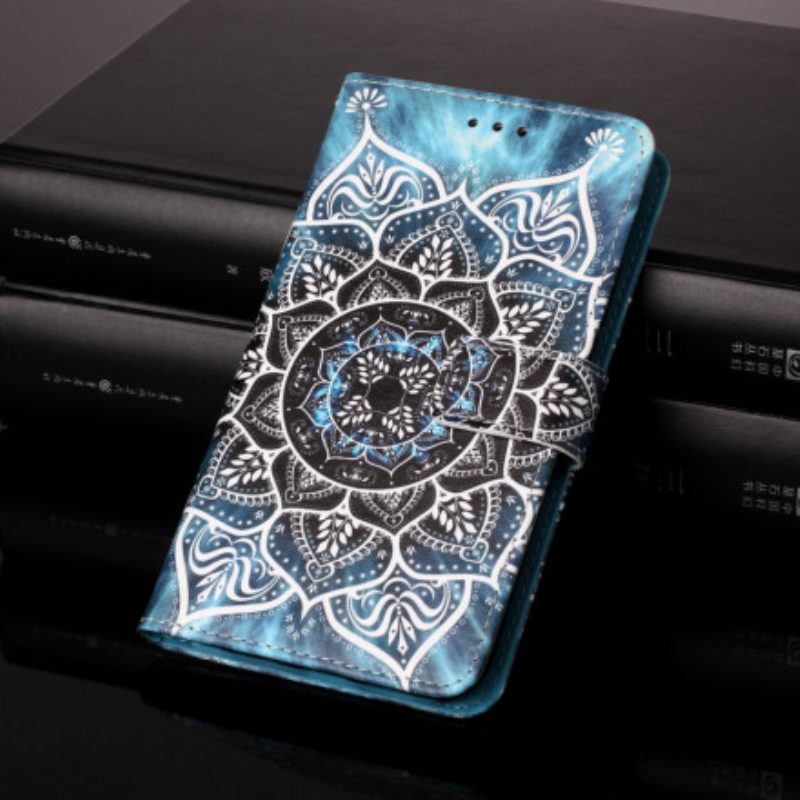 Custodia in pelle Samsung Galaxy A22 Mandala Nel Cielo