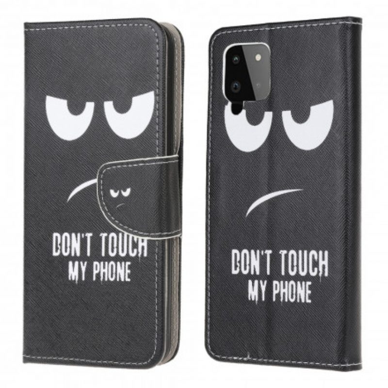 Custodia in pelle Samsung Galaxy A22 Non Toccare Il Mio Telefono