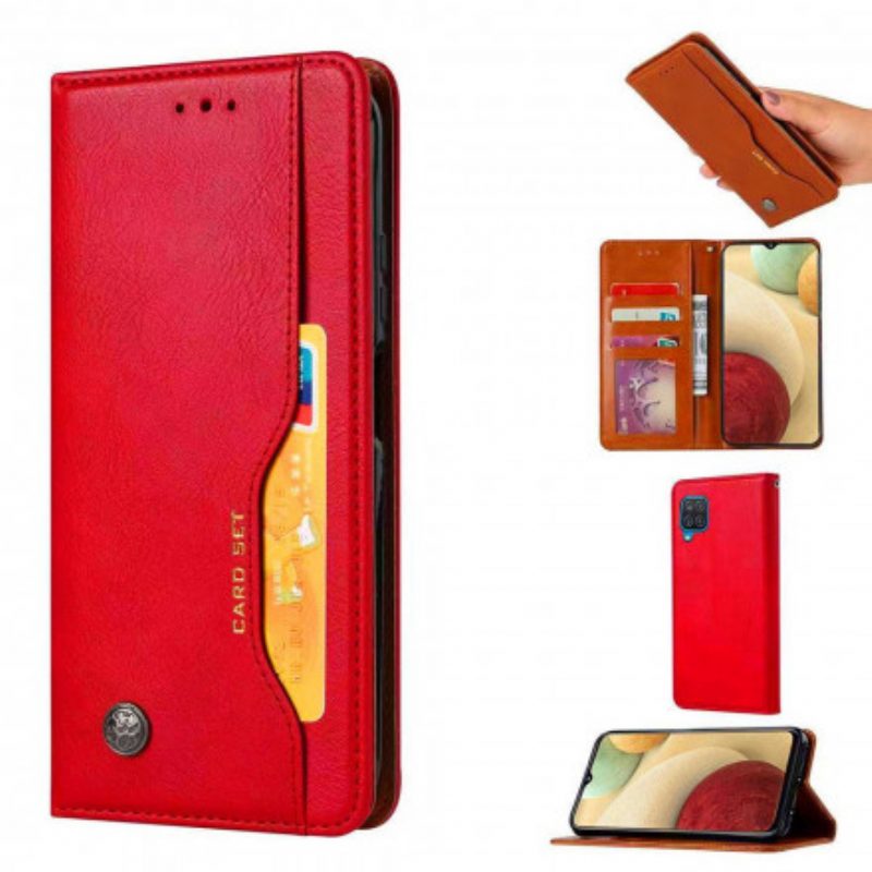 Folio Cover Samsung Galaxy A22 Custodia in pelle Portacarte In Ecopelle