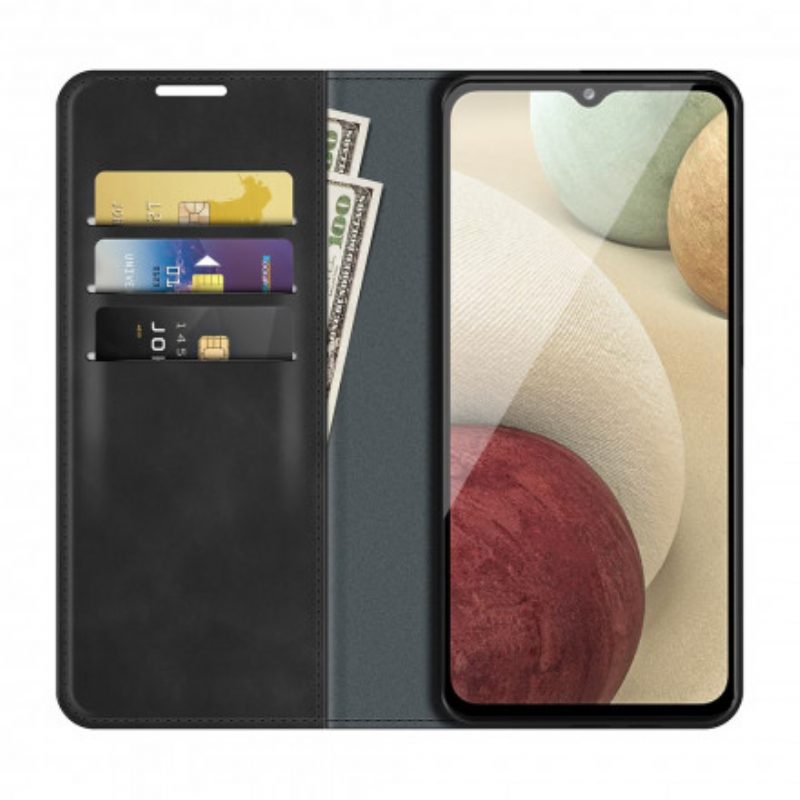 Folio Cover Samsung Galaxy A22 Custodia in pelle Tocco Di Pelle