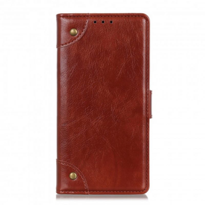 Folio Cover Samsung Galaxy A22 Effetto Pelle Nappa Anticata