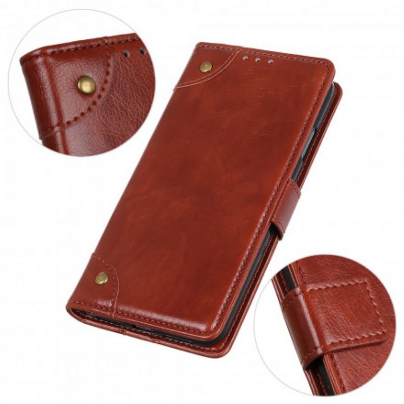 Folio Cover Samsung Galaxy A22 Effetto Pelle Nappa Anticata