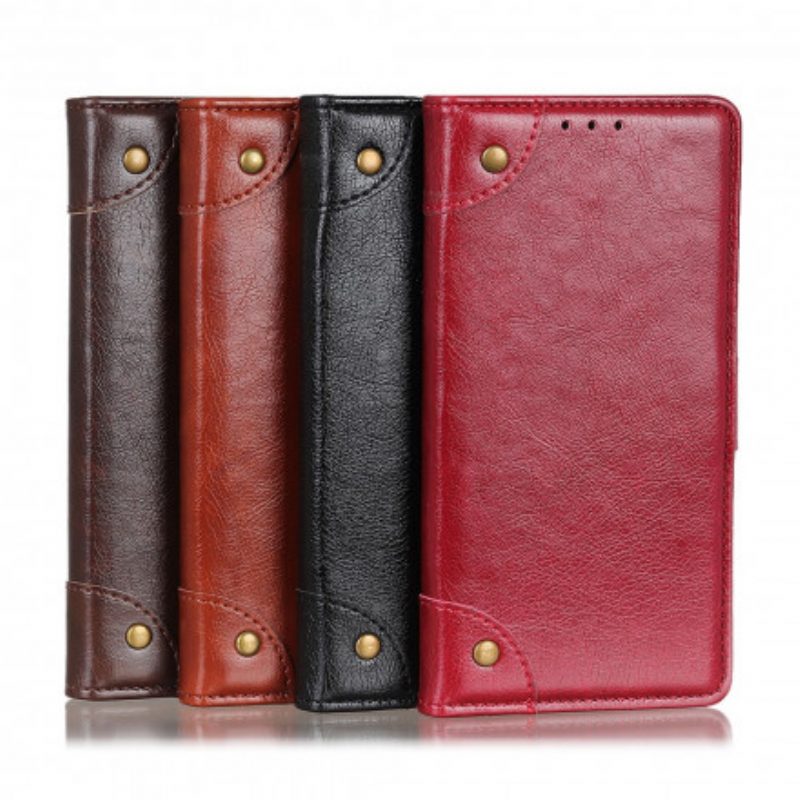 Folio Cover Samsung Galaxy A22 Effetto Pelle Nappa Anticata