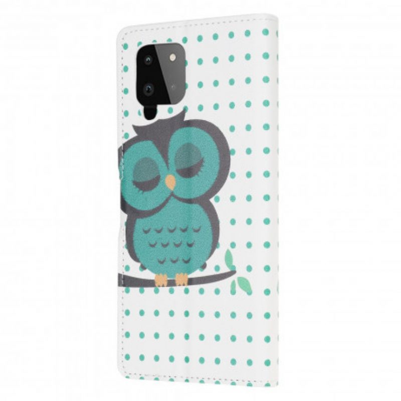 Folio Cover Samsung Galaxy A22 Gufo Addormentato